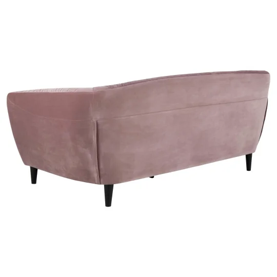 Sofa trzyosobowa tapicerowana SORYA różowa - Zdjęcie 4