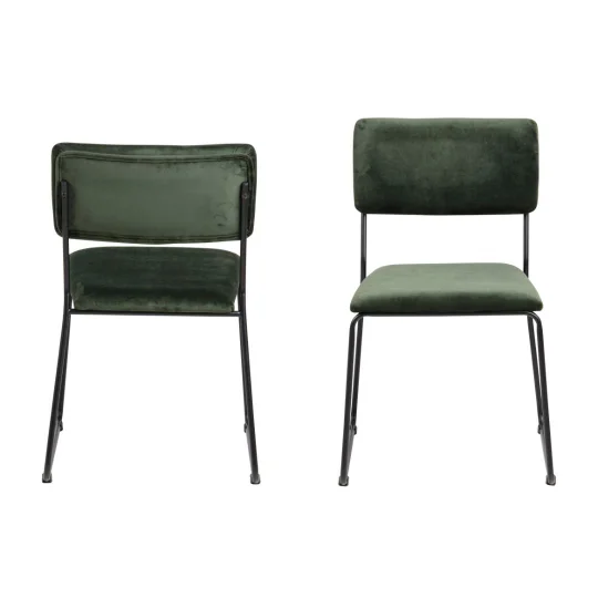 Krzesło tapicerowane SABRINA zielone - Zdjęcie 3