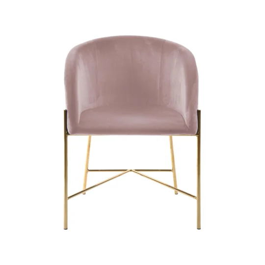 Krzesło tapicerowane NINA różowe - Zdjęcie 3