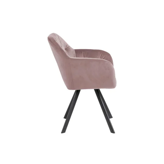 Krzesło tapicerowane HUGO różowe - Zdjęcie 4