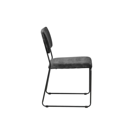 Krzesło tapicerowane SABRINA antracytowe - Zdjęcie 4