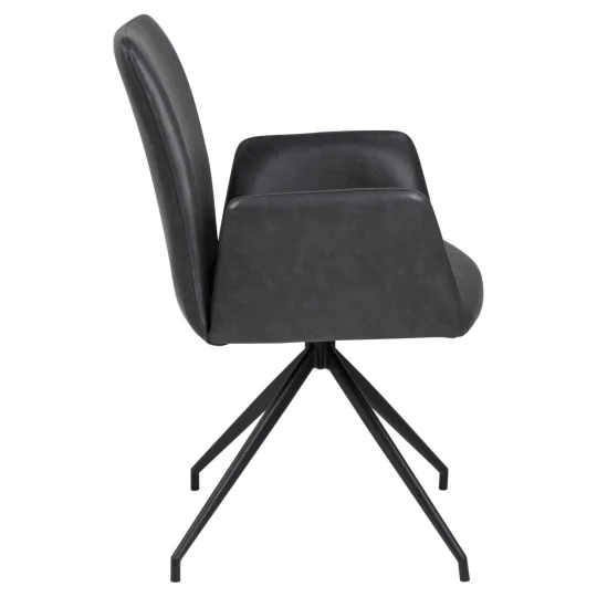 Krzesło z ekoskóry SIERRA czarne - Zdjęcie 2