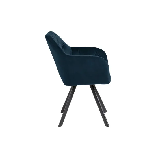 Krzesło tapicerowane HUGO niebieskie - Zdjęcie 4