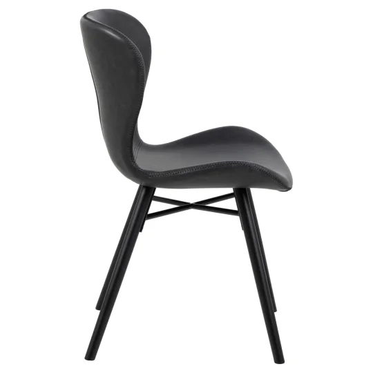 Krzesło z ekoskóry EVAN czarne - nogi czarne - Zdjęcie 4