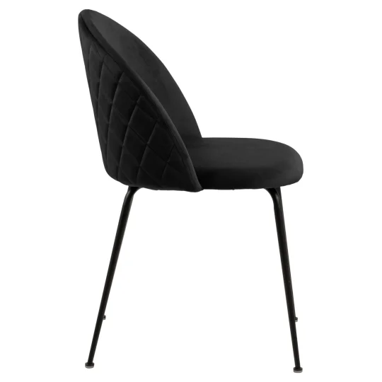 Krzesło tapicerowane NASH czarne - nogi czarne - Zdjęcie 4