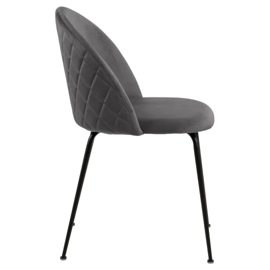 Krzesło tapicerowane NASH ciemnoszare - nogi czarne - Zdjęcie 4