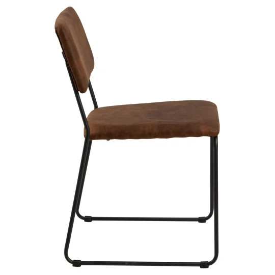 Krzesło tapicerowane SABRINA brązowe - Zdjęcie 4