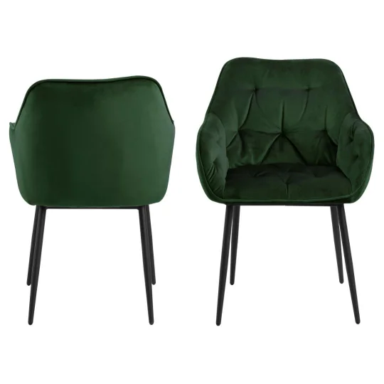 Krzesło tapicerowane LEO zielone - Zdjęcie 3