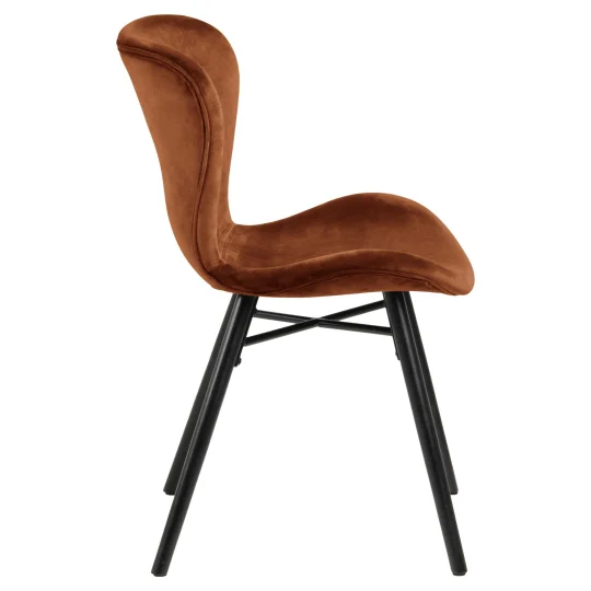 Krzesło tapicerowane ELLA brązowe - Zdjęcie 4