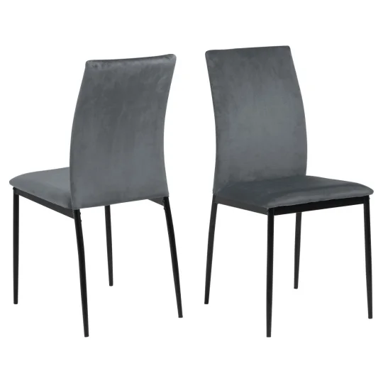 Krzesło tapicerowane LEXI szare - Zdjęcie 2