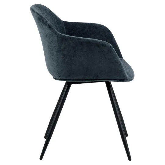 Krzesło tapicerowane ALBA ciemnoniebieskie - Zdjęcie 4
