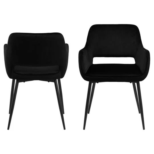 Krzesło tapicerowane ROMA czarne - Zdjęcie 3