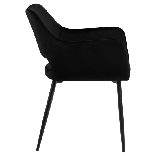Krzesło tapicerowane ROMA czarne - Zdjęcie 4