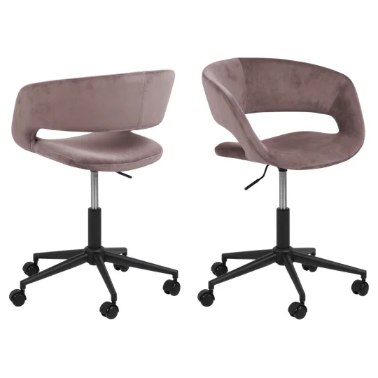 Krzesło biurowe PONS różowe - Zdjęcie 2