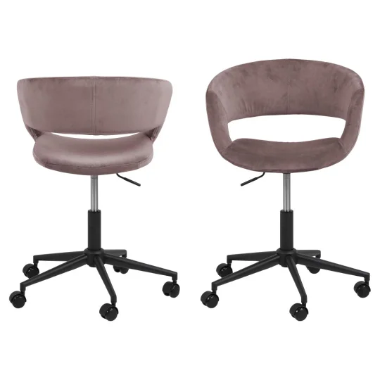 Krzesło biurowe PONS różowe - Zdjęcie 3