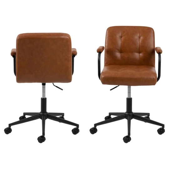 Krzesło biurowe JAX brązowe - Zdjęcie 3