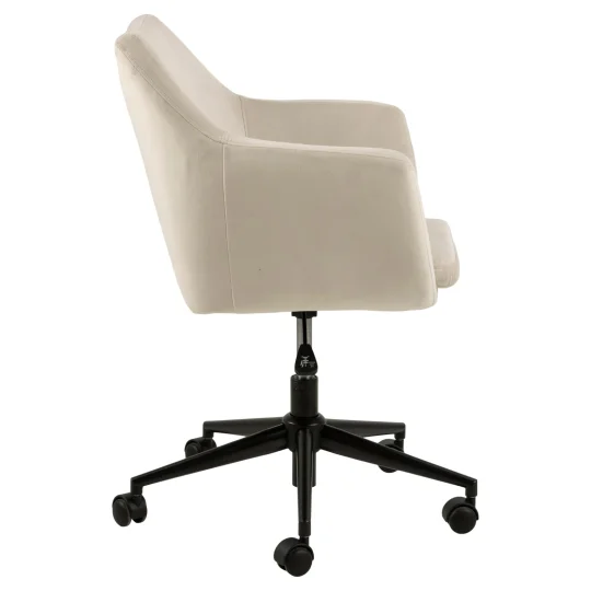 Krzesło biurowe tapicerowane SAMUEL beżowe - Zdjęcie 3