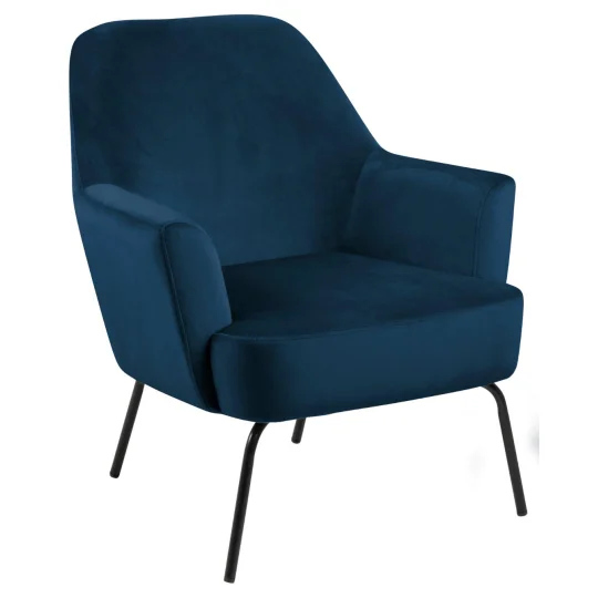 Fotel tapicerowany CELINE niebieski - Zdjęcie 2