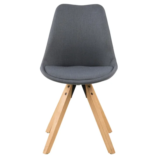 Krzesło tapicerowane NICO szare - nogi drewniane - Zdjęcie 3