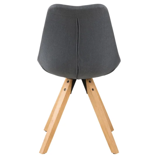Krzesło tapicerowane NICO szare - nogi drewniane - Zdjęcie 4