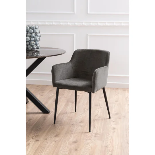 Krzesło tapicerowane TORONTO ciemnoszare - Zdjęcie 6
