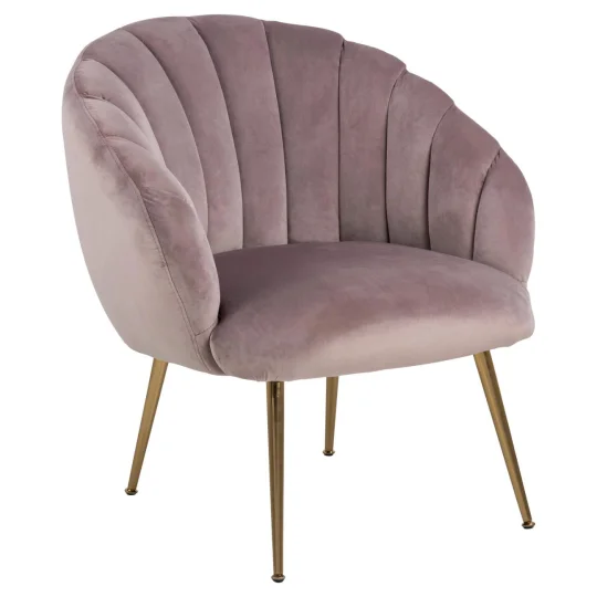 Fotel tapicerowany CLARA różowy - Zdjęcie 2