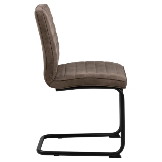 Krzesło tapicerowane ASPEN brązowe - Zdjęcie 4