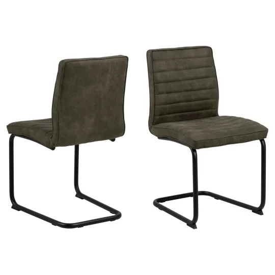 Krzesło tapicerowane ASPEN ciemnozielone - Zdjęcie 2