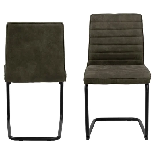 Krzesło tapicerowane ASPEN ciemnozielone - Zdjęcie 3