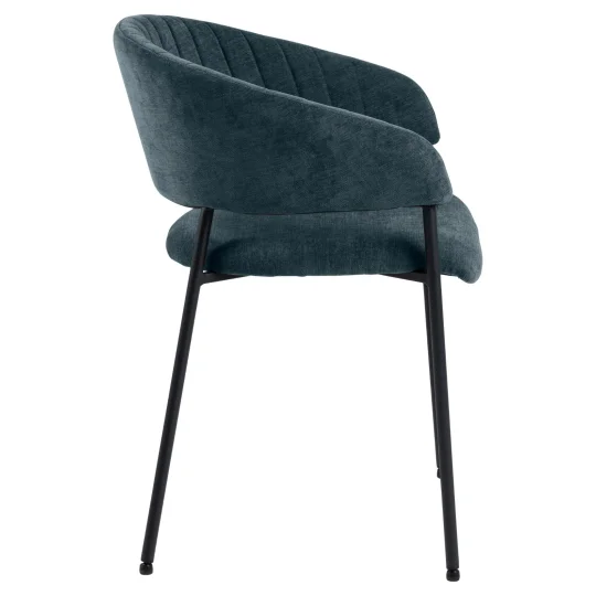 Krzesło tapicerowane LARA niebieskie - Zdjęcie 4