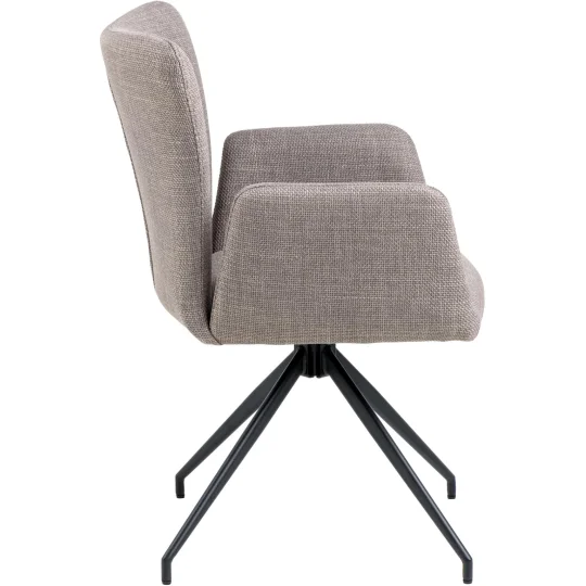 Krzesło tapicerowane BARI jasnobrązowe - Zdjęcie 4