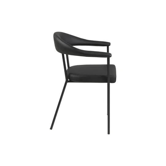Krzesło z ekoskóry AVALONIA czarne - Zdjęcie 4
