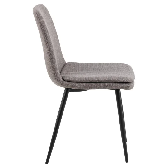 Krzesło tapicerowane BALINA jasnobrązowe - Zdjęcie 3