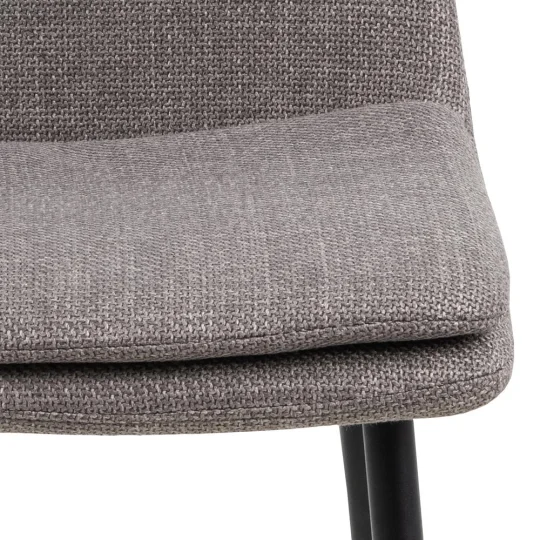 Krzesło tapicerowane BALINA jasnobrązowe - Zdjęcie 4