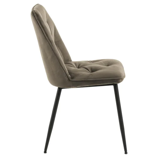 Krzesło tapicerowane DAKOTA jasnobrązowe - Zdjęcie 4