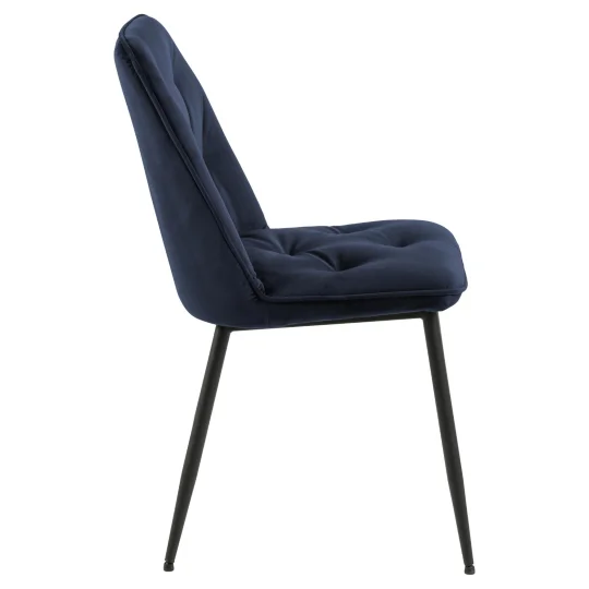 Krzesło tapicerowane DAKOTA niebieskie - Zdjęcie 3