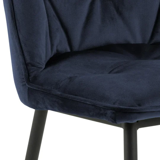 Krzesło tapicerowane DAKOTA niebieskie - Zdjęcie 4