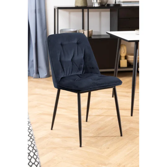 Krzesło tapicerowane DAKOTA niebieskie - Zdjęcie 5
