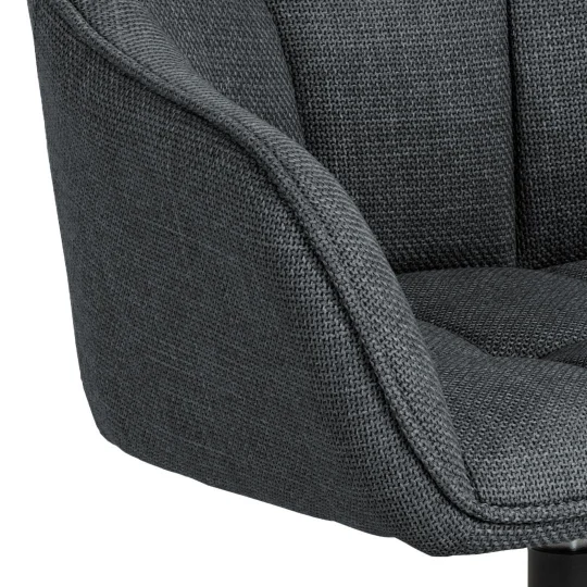 Obrotowe krzeslo tapicerowane NOLAN ciemnoszare - Zdjęcie 5