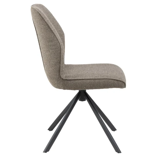 Krzesło tapicerowane LIVIA jasnobrązowe - Zdjęcie 4