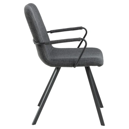 Krzesło tapicerowane TIRANA ciemnoszare - Zdjęcie 4