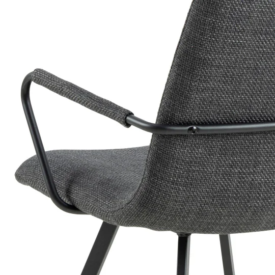 Krzesło tapicerowane TIRANA ciemnoszare - Zdjęcie 5