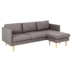 Sofa dwuosobowa with chaise 00001016491 - kolor brązowy