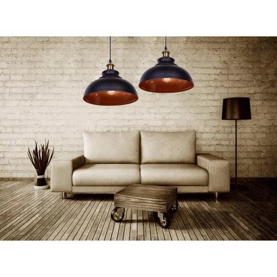 LAMPA WISZĄCA LOFT CZARNA BOGGI					 - Zdjęcie 2
