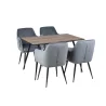 Stół HOBART 120x80 + 4 krzesła MUNIOS BIS ciemnoszary