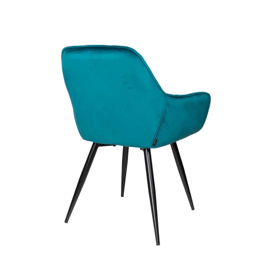 Stół LEVIN fi 110 + 4 krzesła ZIDANE turkusowy - Zdjęcie 5