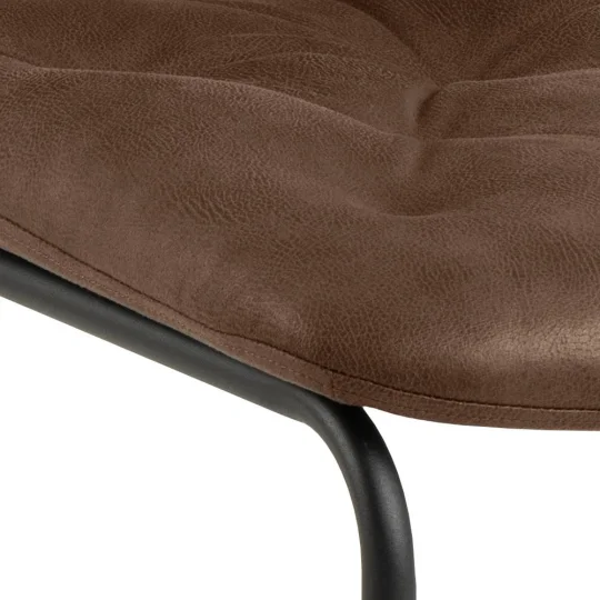 Krzesło tapicerowane HOBBS brązowe - Zdjęcie 5