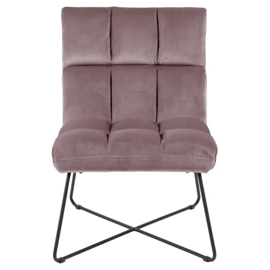 Fotel tapicerowany LILA różowy - Zdjęcie 2