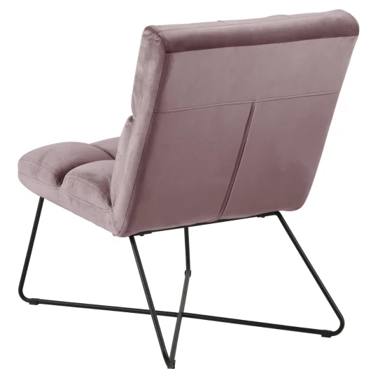 Fotel tapicerowany LILA różowy - Zdjęcie 4