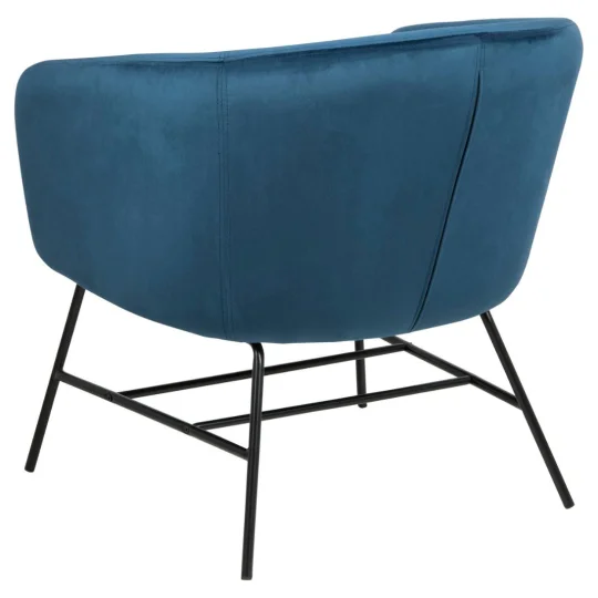 Fotel tapicerowany BELTRAN niebieski - Zdjęcie 3